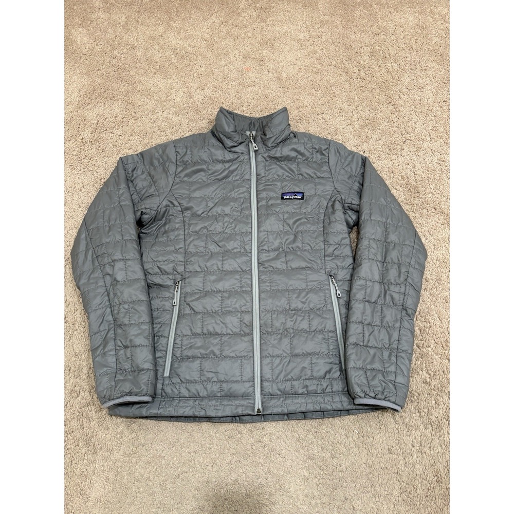 Patagonia Women's Nano Puff Jacket Size Small Gray Full Zip Puffer